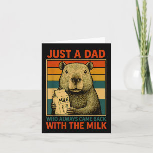 Een vader die terugkwam met de melk Vaderdag Kaart