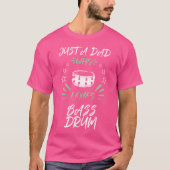 Een vader die van basdrum houdt t-shirt (Voorkant)