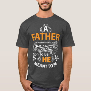 Een vader een man die zijn Basic Dark T-Shirt verw