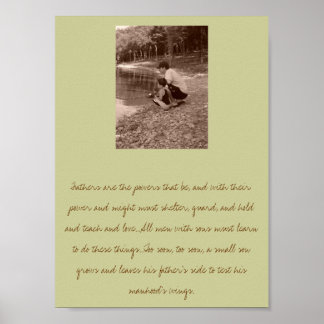 Een vader en zoon poster