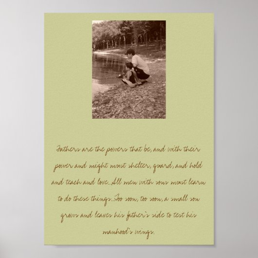 Een vader en zoon poster (Voorkant)
