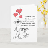 Een vader houdt de hand van zijn dochter vast kaart (Gele Bloem)