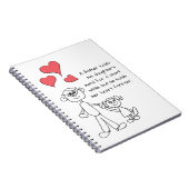 Een vader houdt de hand van zijn dochter vast notitieboek (Rechterzijde)