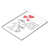 Een vader houdt de hand van zijn dochter vast notitieboek (Linkerzijde)