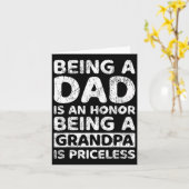 Een vader is een eer opa te zijn is onbetaalbaar kaart (Gele Bloem)