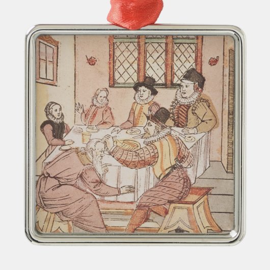 Een vader Mistreat door zijn zoon Metalen Ornament (Voorkant)