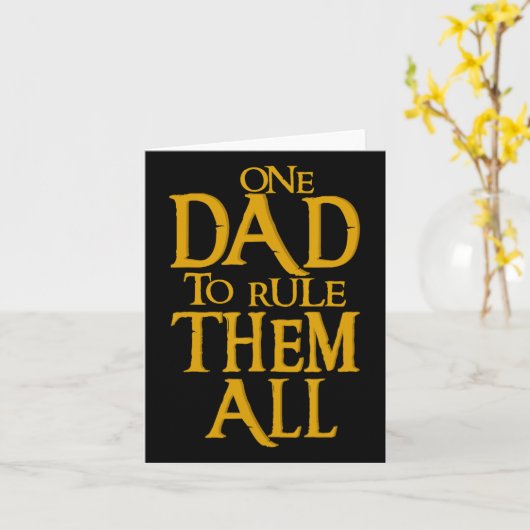 Een vader om ze allemaal te regeren Geek Dad Vader Kaart (Gele Bloem)