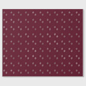 Een vader van een Peacock Burgundy Silver Cadeaupapier (Vlak)