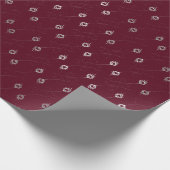 Een vader van een Peacock Burgundy Silver Cadeaupapier (Hoek)