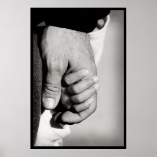 Een vader vertrouwt beschermende liefde poster