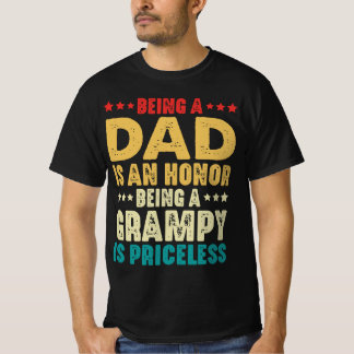 Een vader zijn is een eer om grampy te zijn is onb t-shirt