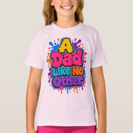 Een VaderAlsGeenAnderKleurrijk Graffiti Vaderdag T-shirt