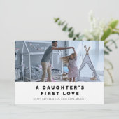 Een Vaderdag van de eerste liefde van een dochter Kaart (Staand voorkant)