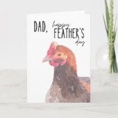 Een Vaderdagkaart van een kip Kaart (Voorkant)