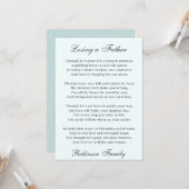 Een vadergedicht verliezen kaart (Voorkant / Achterkant in situ)