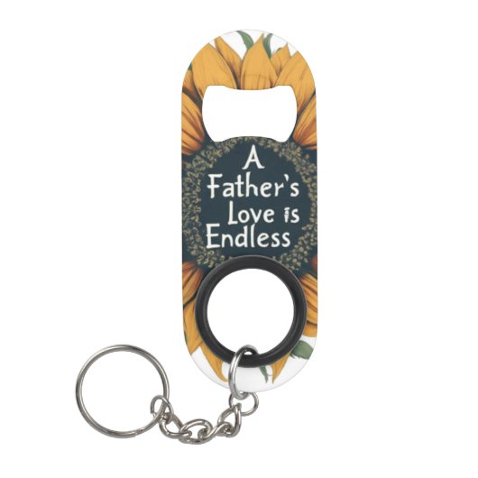 Een vaders liefde is oneindig mini flessenopener (Voorkant)