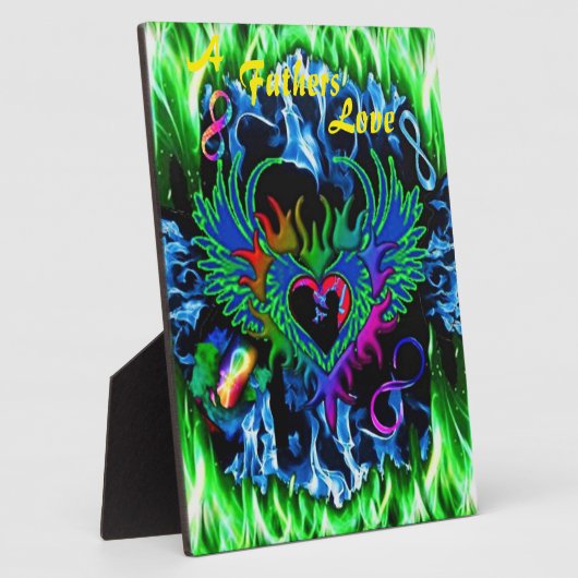 Een vaders liefdesgedicht aangepaste tablet-op-pla fotoplaat (Zijkant)