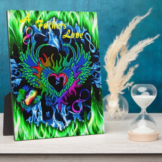 Een vaders liefdesgedicht aangepaste tablet-op-pla fotoplaat (Zijkant)