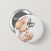 Een vaders tedere moment ronde button 5,7 cm (Voorkant /achterkant)