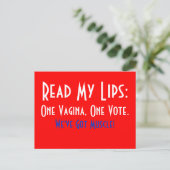 Eén Vagina, één Briefkaart (Staand voorkant)