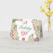 Een vakantie cadeau Kaart! Kaart (Gele Bloem)