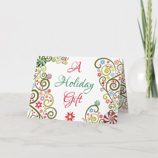 Een vakantie cadeau Kaart! Kaart (Voorkant)