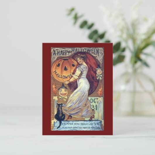 Een  vakantie *Happy Halloween* Feestdagenkaart (Staand voorkant)