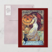 Een  vakantie *Happy Halloween* Feestdagenkaart (Voorkant / Achterkant)