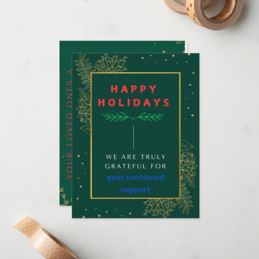 Een vakantie Kaart Notitiekaartje (Voorkant / Achterkant in situ)