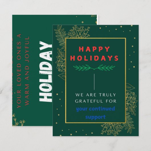 Een vakantie Kaart Notitiekaartje (Voorkant / Achterkant)