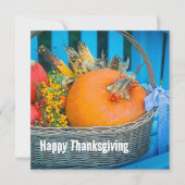 Een vakantiemand met pompoenen Vakantie Kaart (Voorkant)