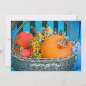 Een vakantiemand met pompoenen Wenskaart (Voorkant)