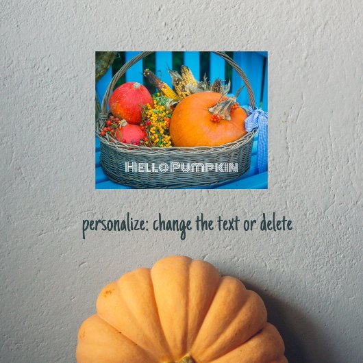 Een vakantiemandje met pompoenen poster