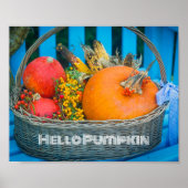 Een vakantiemandje met pompoenen poster (Voorkant)