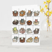 Een vakje voor Elk Wenskaart van de Kat Kaart (Gele Bloem)