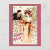 Een Valentijn Bericht Victoriaans Valentijn Feestdagenkaart (Voorkant)