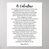 Een Valentijn gedicht door Edgar Allan Poe Poster (Voorkant)