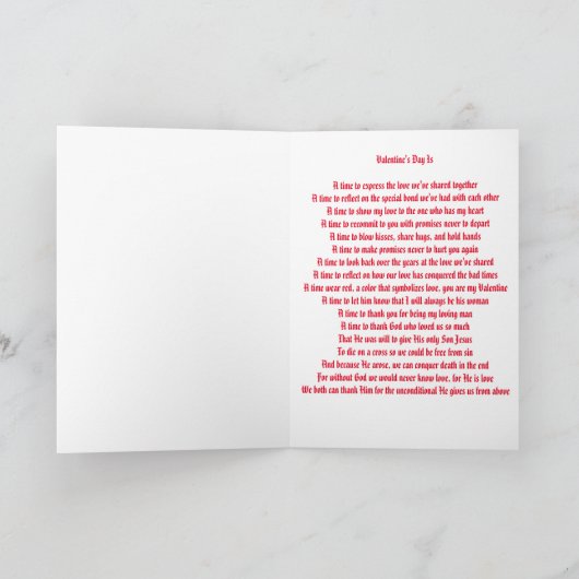 Een valentijn kaart (Binnen)