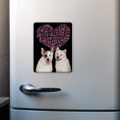 Een Valentijn kaart van uw Akita & Basenji Fridge Magneet
