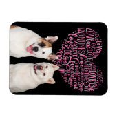 Een Valentijn kaart van uw Akita & Basenji Fridge Magneet (Horizontaal)