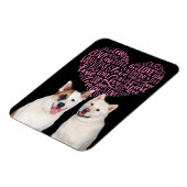 Een Valentijn kaart van uw Akita & Basenji Fridge Magneet (Linkerzijde)