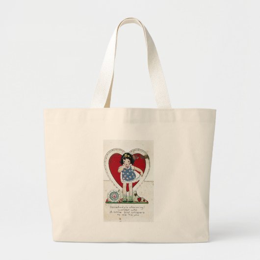 Een  Valentijn meisje, Birdie vertelde me Grote Tote Bag (Voorkant)
