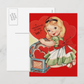 Een Valentijn om hallo te zeggen Feestdagenkaart (Voorkant / Achterkant)