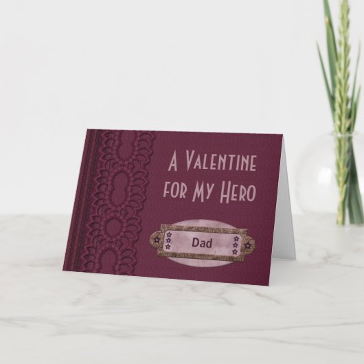 Een Valentijn voor mijn held Gepersonaliseerd Feestdagen Kaart (Voorkant)