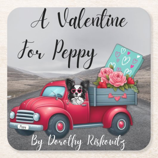 Een Valentijn voor Peppy Paper Onderzetter (Voorkant)