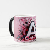 Een Valentijnsalfabet 3D Magische Mok (Voorkant links)