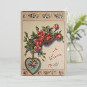 Een Valentijnsbericht Feest Uitnodiging (Staand voorkant)