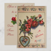 Een Valentijnsbericht Feest Uitnodiging (Voorkant / Achterkant)