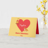 Een Valentijnsdag-groet voor een kind Kaart (Gele Bloem)