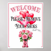 Een Valentijnsdag 'Schoenen Uit' Bord Poster (Voorkant)